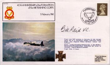 WWII Flight Lieutenant Bill Reid VC signed 40th Anniversary of the Formation of the Air Training