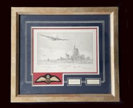 WW2 multi signed veterans print titled Dambusters Leading the Way by Robert Taylor limited 9/45