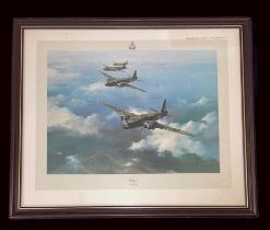 Wellington by Robert Taylor, World War II Signed Print Signed by WW2 Dambuster Bill Townsend In