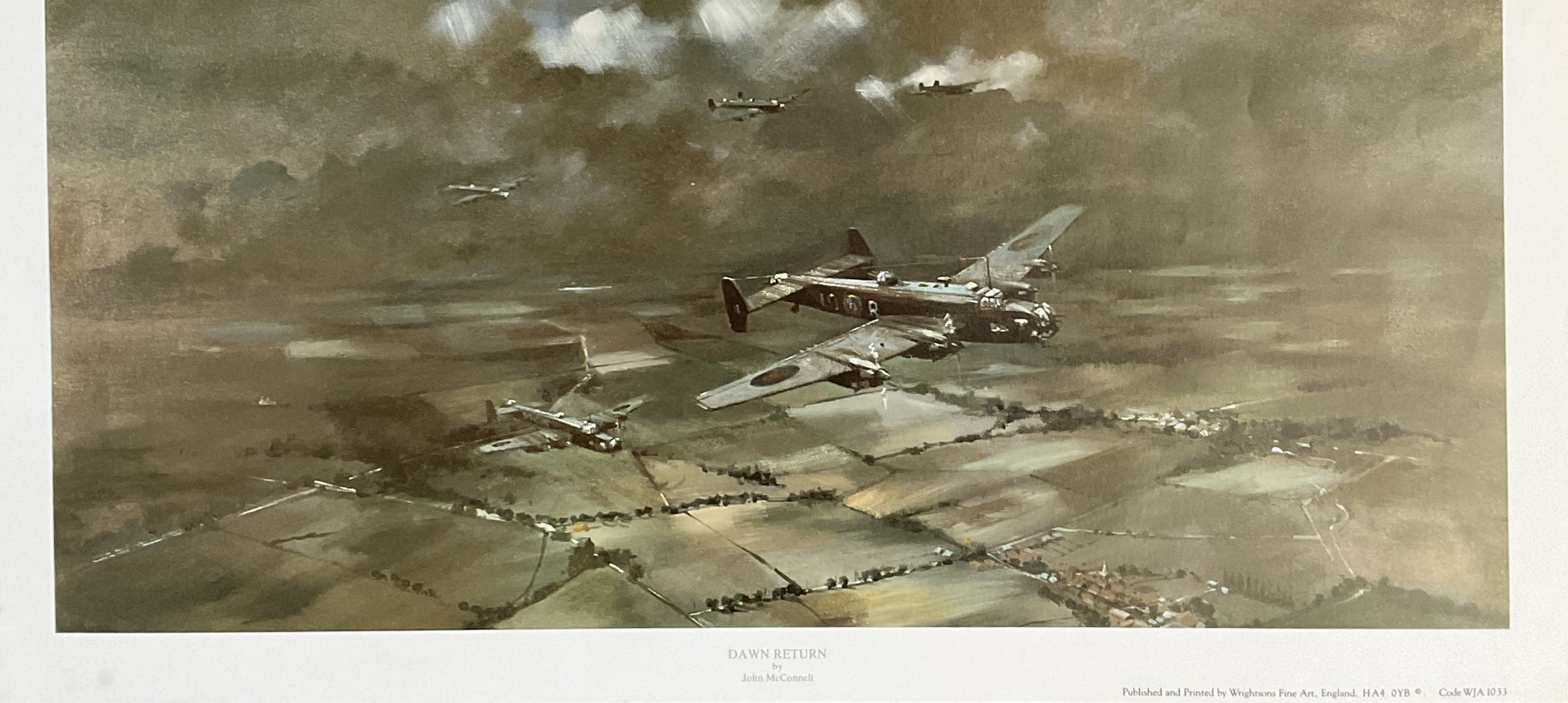 WW2 Colour Print Titled Dawn Return by John McConnell. Measures 17x13 inches appx. Very Good - Image 6 of 6