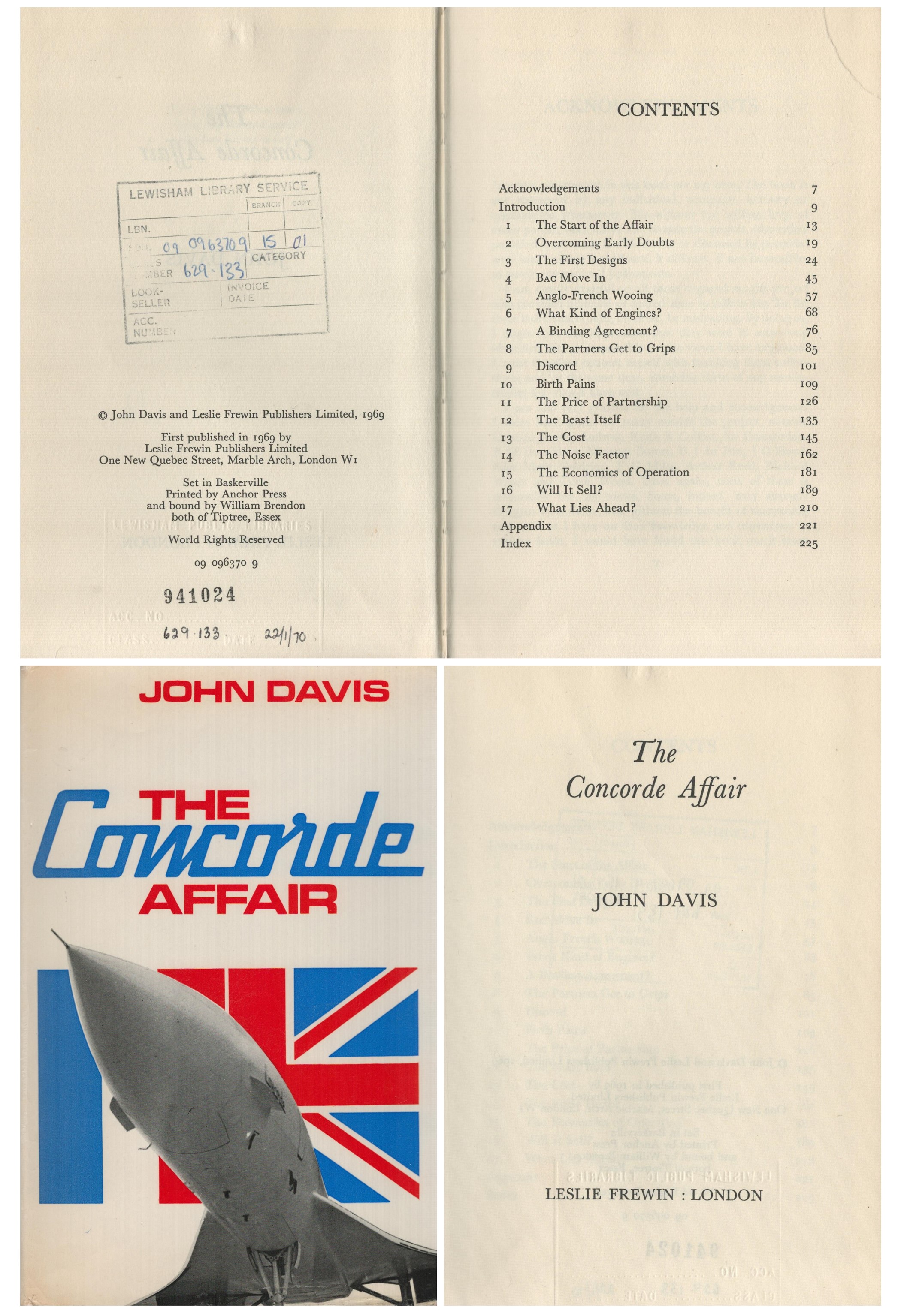 Concorde hardback book titled The Concorde Affair by the author John Davis 1969 publication 229 - Image 2 of 3