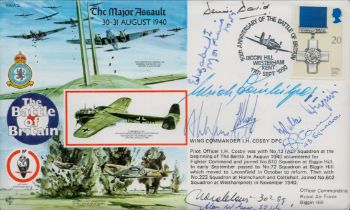 WWII Battle of Britain The Major Assault 30-31 August 1940 multi signed FDC 8 ,WWII veterans