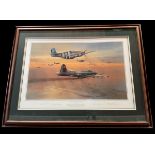 Bringing the Peacemaker Home WWII multi signed framed and mounted print 37x30 inch print limited