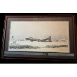 WW2 Print titled No Flying Today by William S. Phillips. Limited 1245.1500, signed by the artist