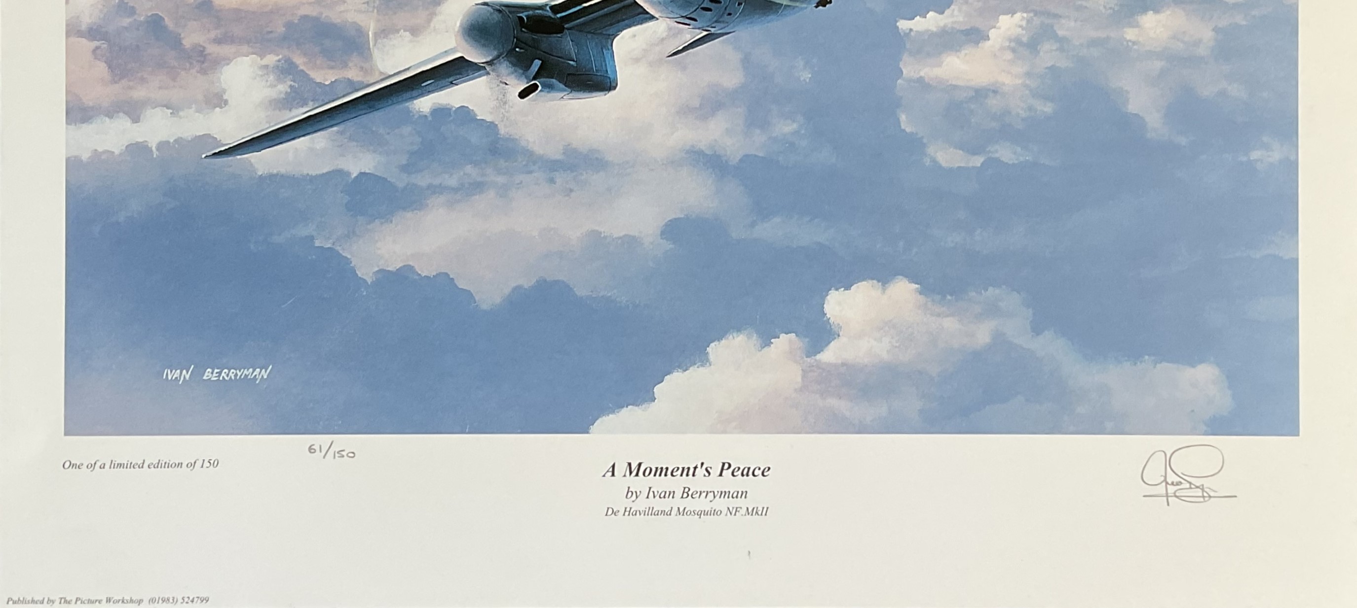 WW2 Colour Print Titled A Moments Peace by Ivan Berryman. Limited 61 of 150. Signed in Pencil by the - Image 5 of 6