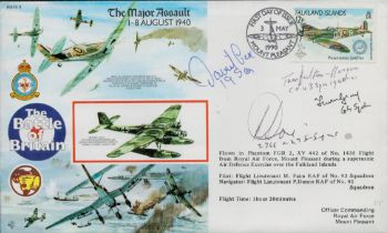 WWII Battle of Britain The Major Assault 1-8 August 1940 multi signed FDC 4 veteran signatures