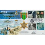 WWII Major S.J. East TD Glider Pilot Regiment signed Great War 1943 commerative FDC (JS(MIL)15) PM