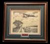 USAF B17 Bomber WWII print 24x22 inch framed and mounted signed in pencil by the artist Robert