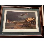 Company of Heroes WWII multi signed print 38x29 inch mounted and framed print limited edition 489/