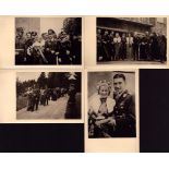 Luftwaffe Ace Werner Vati (Daddy) Molders original wartime wedding celebration photos. Four black