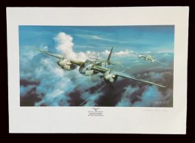 WW2 Colour Print Titled Dawn Raiders Royal Air Force. By Melvyn Buckley. Signed in Pencil by