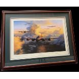 WW2 Print titled Thundering Home by Nicolas Trudgian. Limited 2/50 Printers Proof, multi signed by