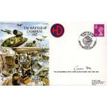 Field Marshal The Lord Carver GCB CBE DSO MC signed The Battle of Cambrai 1917 commemorative FDC (