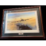 Helping Hand WWII 37x28 inch framed and mounted print limited edition 4/1250 signed in pencil by the