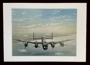 WW2 Colour Print Titled Almost Home by Ray Chapman 1997. Measures 18x13 inches appx. Very Good