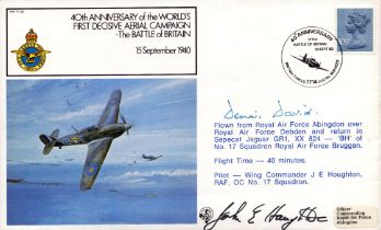 WWII BOB Group Captain Dennis David Dennis CBE, DFC, AFC signed 40th Anniversary of the World's