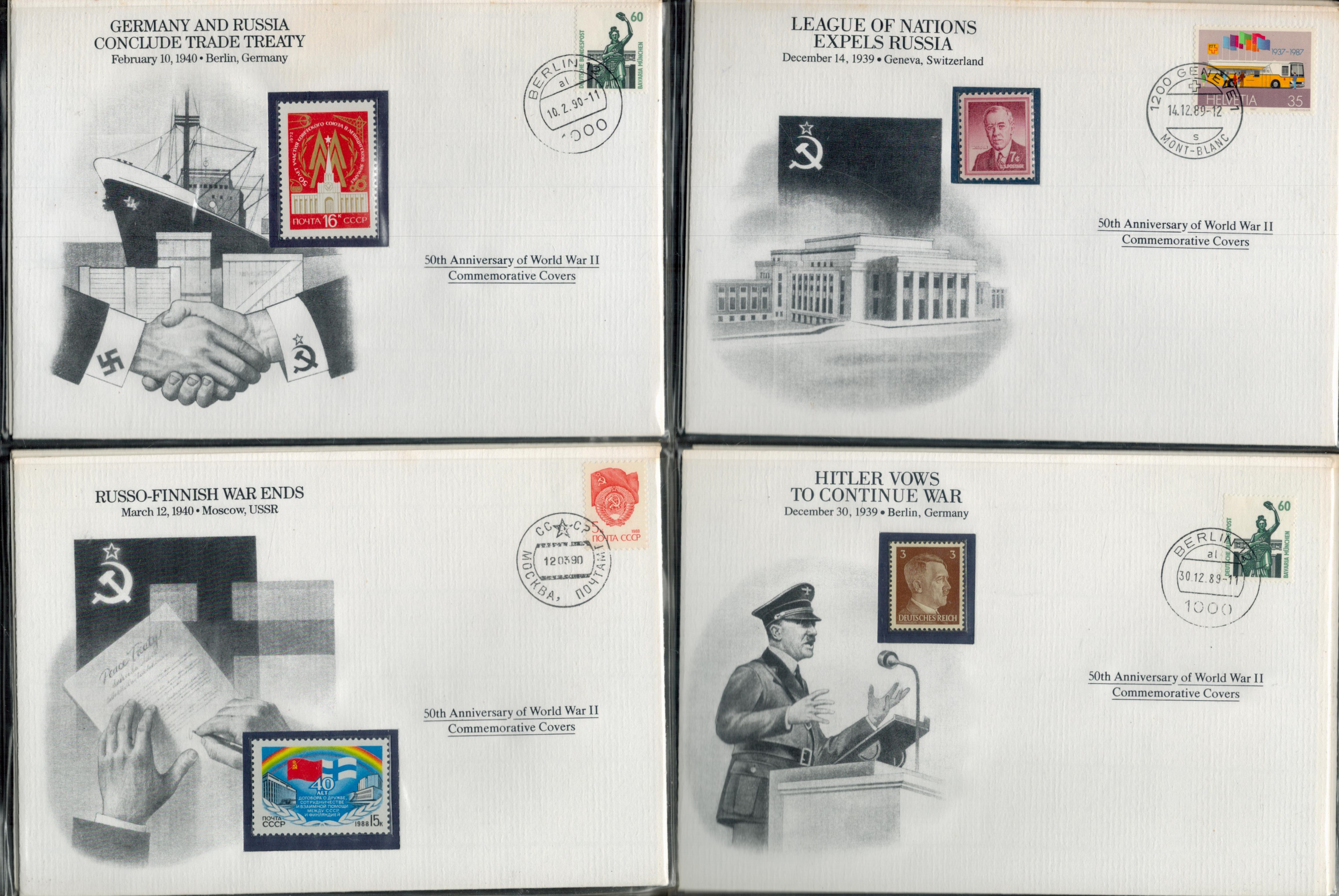 Collection of 72 Commemorative Covers 50th Anniversary World War 11 Commemorative Cover with - Bild 7 aus 12