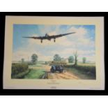 WW2 Colour Print Titled Home For Tea By Trevor Lay. Limited edition 9/250 signed by Trevor Lay.