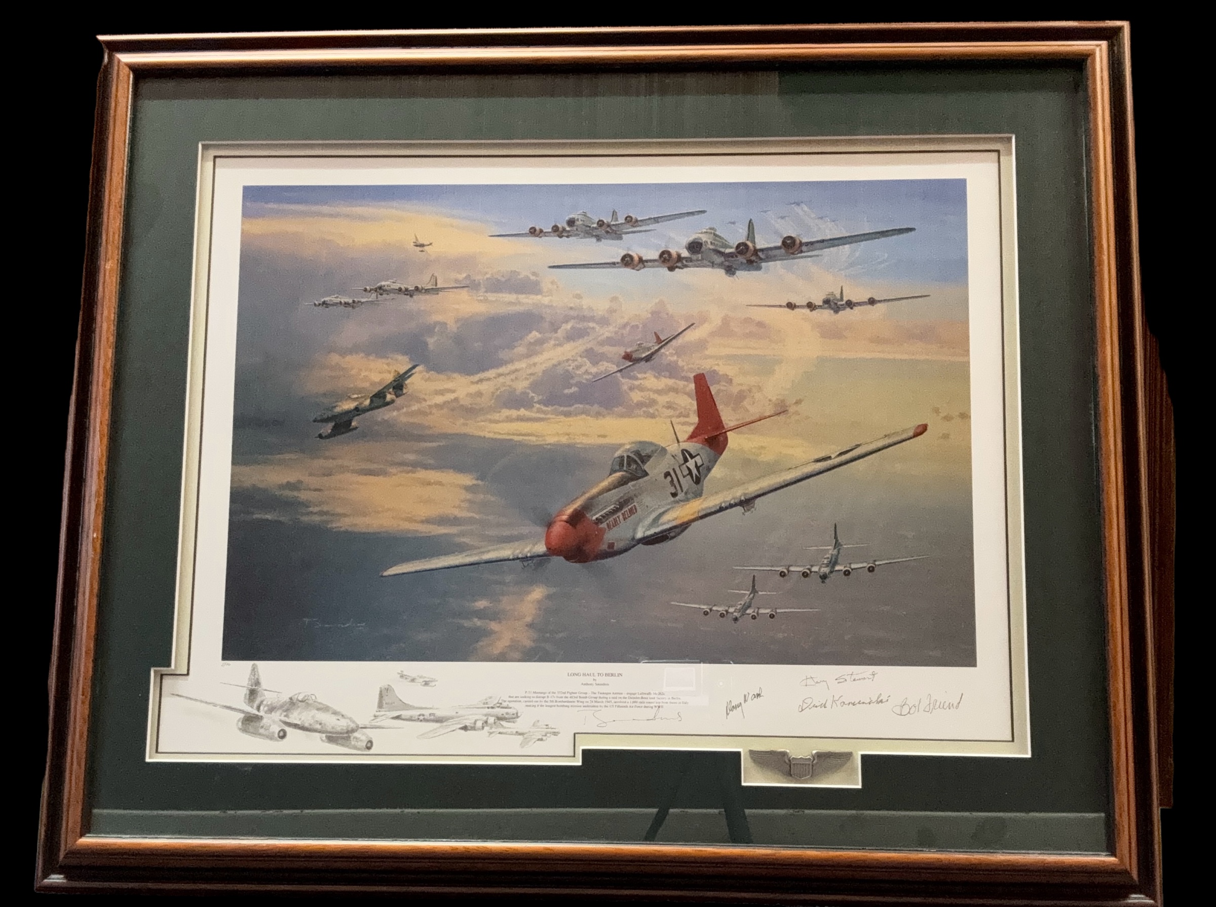Long Haul to Berlin by Anthony Saunders signed colour print. The edition is signed by artist Anthony