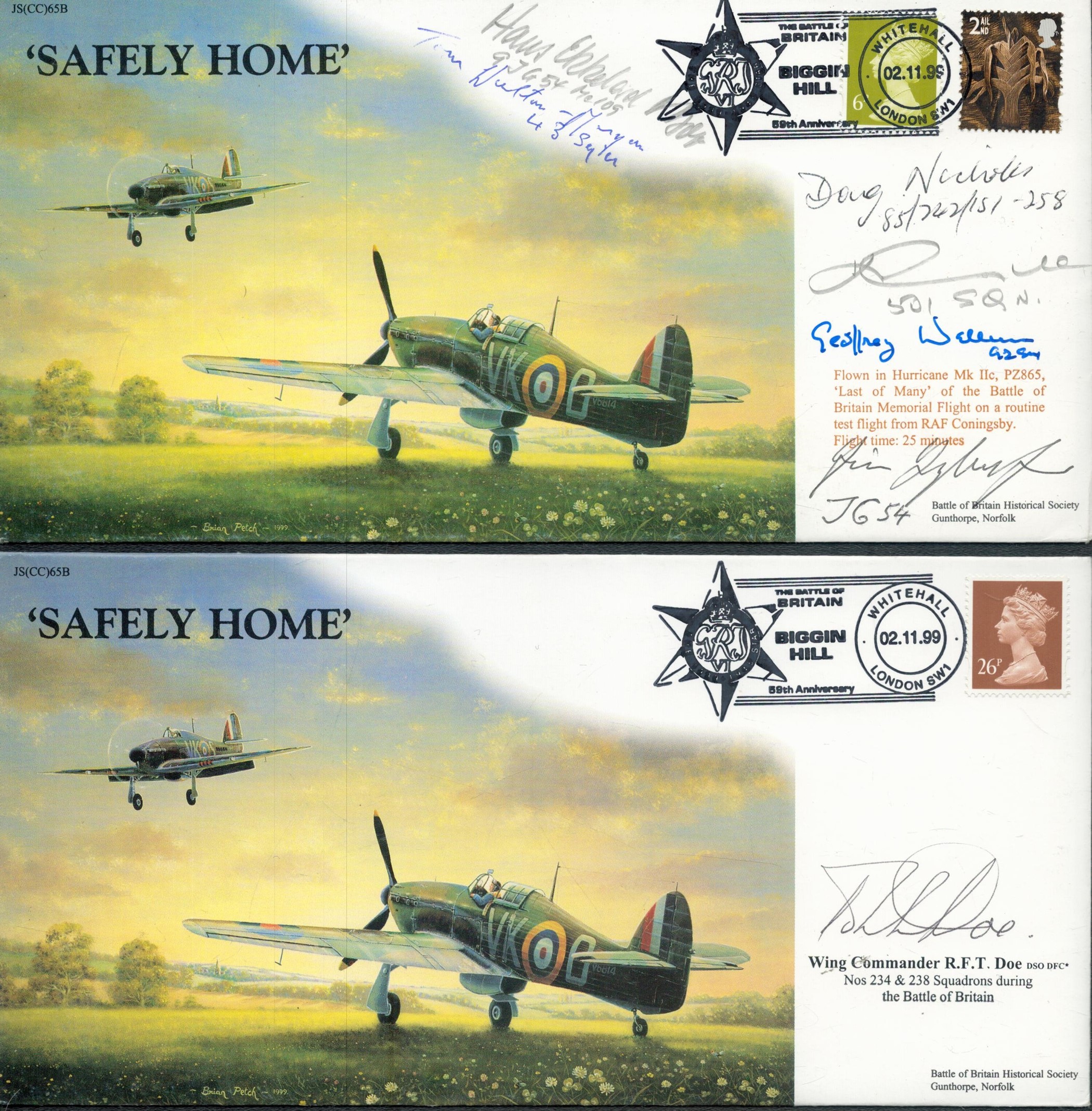 Safely Home Collection of 4 Signed FDCs signatures include Robert F T Doe, Hans-Ekkehard Bob, - Image 3 of 6