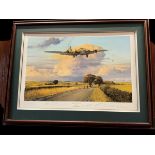 WW2 Print titled Return of the Belle, by Robert Taylor. Limited 963/1250. Multi signed by The artist