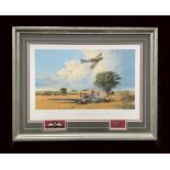 WW2 multi signed veterans print titled FIGHT FOR THE SKY by Robert Taylor Limited 458/500 Mounted