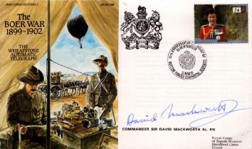 Commander Sir David Mackworth Bt. RN signed The Boer War 1899-1902 commemorative FDC (JS(AC) PM 93rd