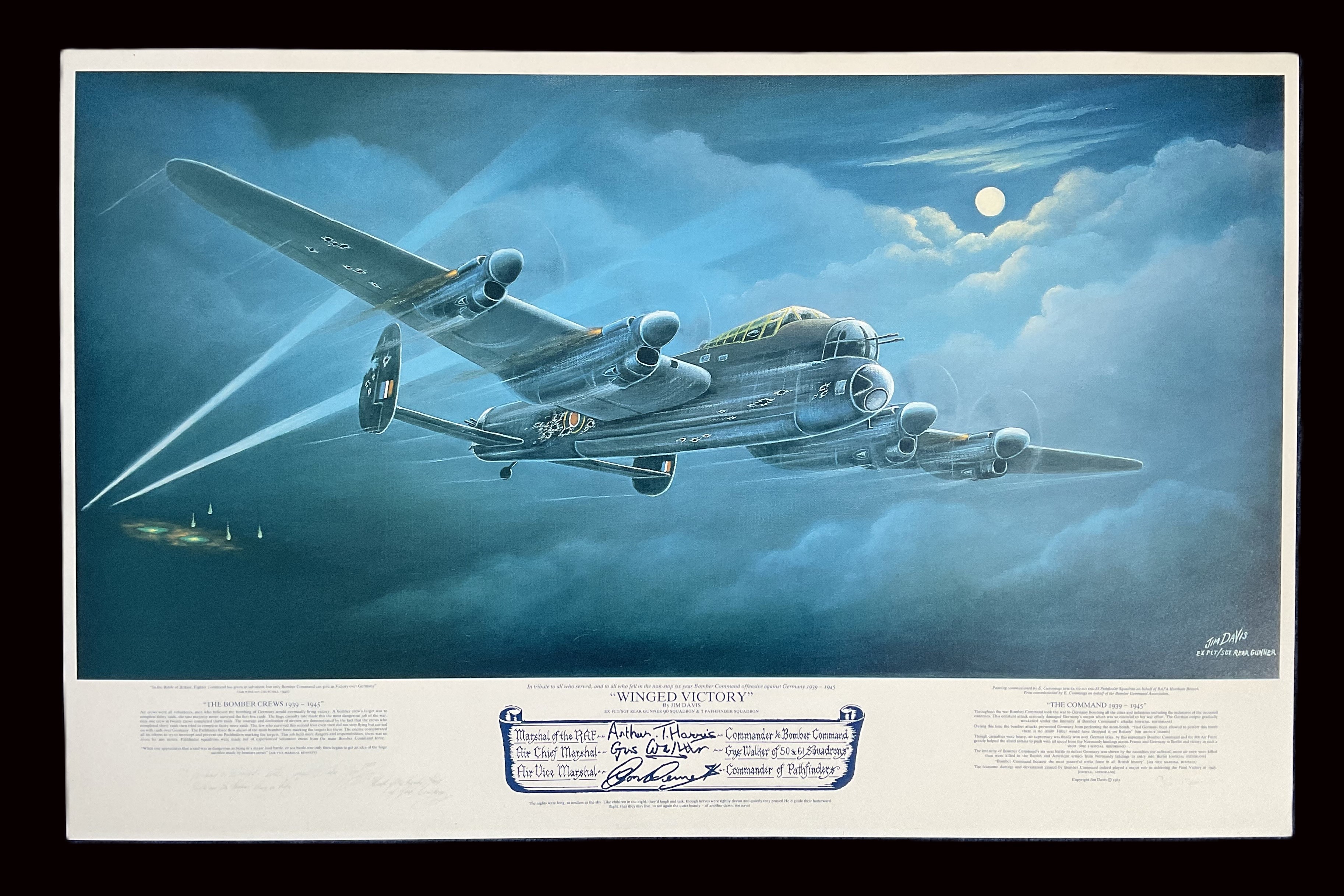 WW2 Colour Print Titled Winged Victory by Jim Davis Flt/Sgt. Printed on Thick card has Printed - Image 3 of 6