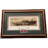 WW2 Print titled Long First Mission - Ye Olde Pub Returns Home signed by artist JOHN SHAW . This