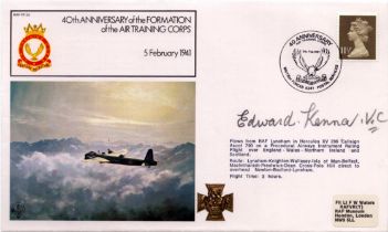 WWII Private Edward Kenna VC signed 40th Anniversary of the Formation of the Air Training Corps 5