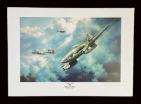 WW2 Colour Print Titled Predator To Prey Royal Air Force. By Melvyn Buckley. Signed in Pencil by