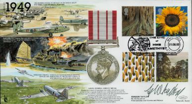 Gordon Taylor No 52 Squadron Flew Dakotas over Burma and Malaya signed 1949 HMS Amethyst