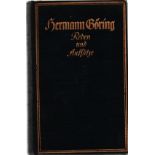 Reden und Aufsätze (Speeches and Essays) by Hermann Göring, Dedicated on first page. Hardcover.