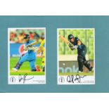 Ajinkya Rahane and Ross Taylor signed 6x4 colour photos. Good condition Est.