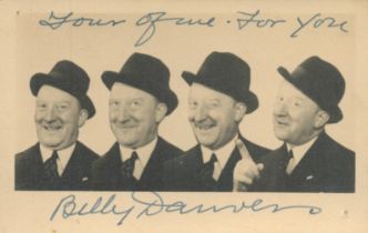 Billy Dawes signed 6x3inch black and white photo. Good condition Est.