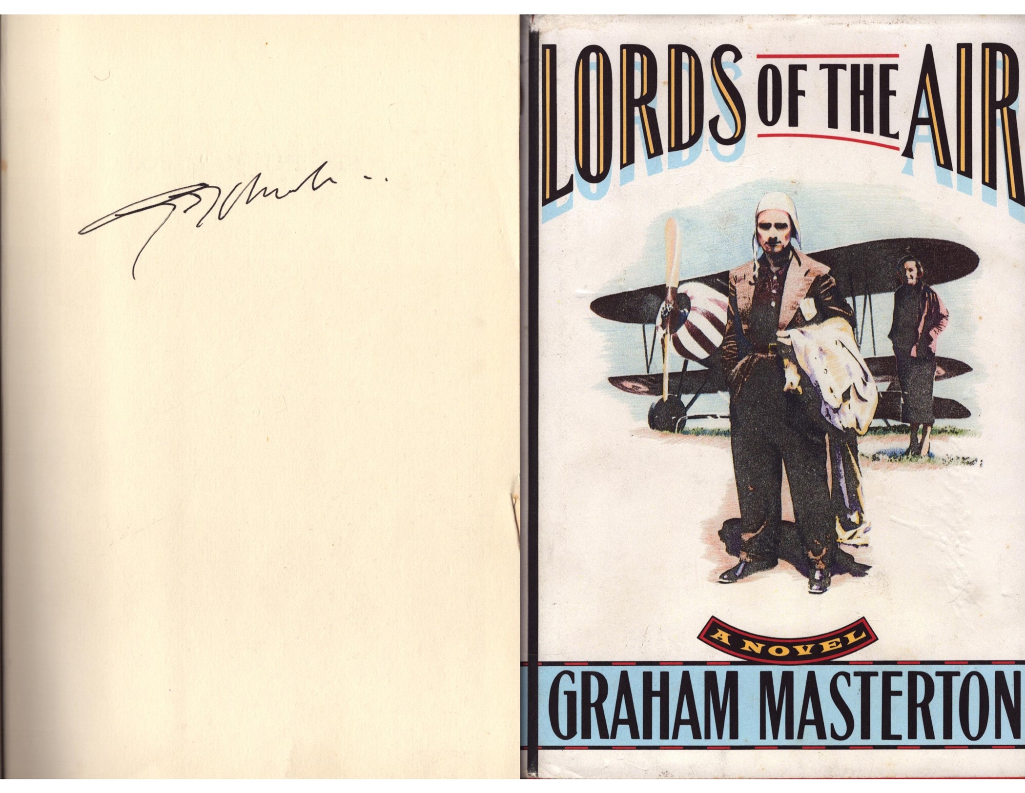 Lords of the Air by Graham Masterton signed by author. First Edition (First Printing). Foxing on