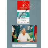 Sir Bob Charles signed pass for 2004 Holden New Zealand open. Good condition Est.