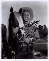 Rex Allen signed 10x8inch black and white photo. Good condition Est.