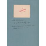 Lee Pouishnoff signed album page dated 1929. Good condition Est.