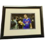 Zinedine Zidane signed photo framed. Good Condition. All autographs come with a Certificate of