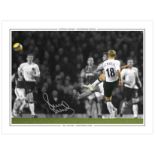 Autographed PAUL SCHOLES 16 x 12 Photo-Edition : Col, depicting Man United's PAUL SCHOLES scoring