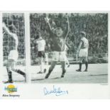 Alex Stepney signed 10x8 inch Autograph Editions black and white photo. Good Condition. All