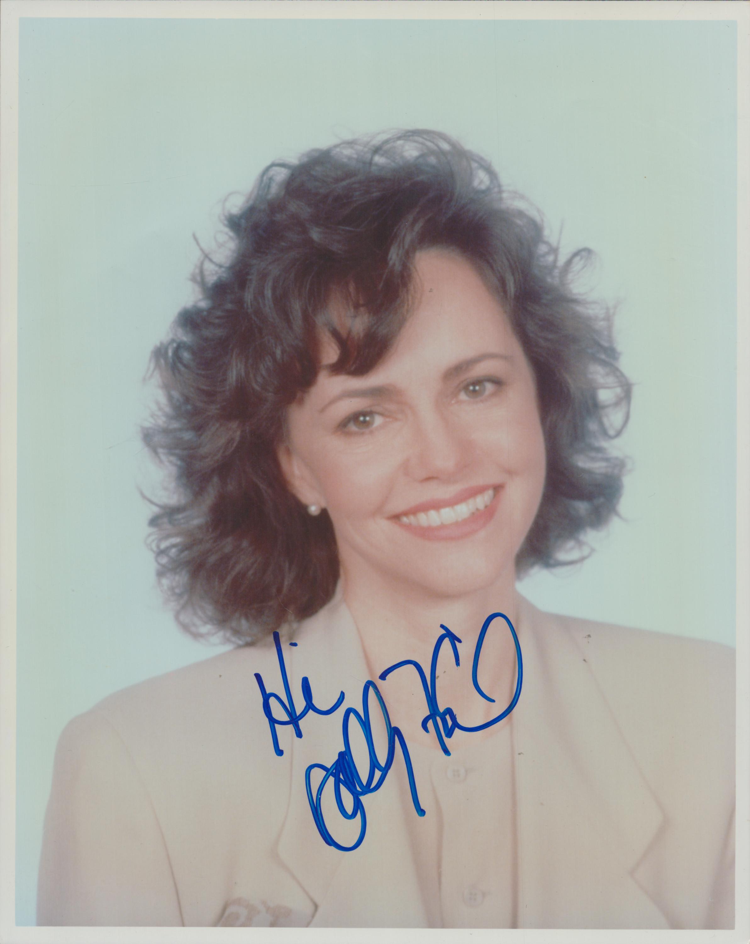 Sally Field, American actress. A signed 10x8 inch photo. She has received many accolades