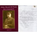 Valour beyond all praise : Harry Greenwood VC by Derek Hunt including letter written and signed by