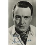 Donald Sinden signed 6x4 inch black and white vintage photo. Good Condition. All autographs come