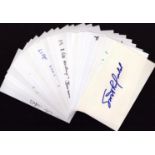 Variety of 20 Collection signed White Cards 5x3 Inch. Signatures such as Kirsty Yates. Scott