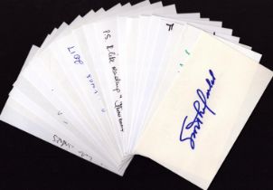 Variety of 20 Collection signed White Cards 5x3 Inch. Signatures such as Kirsty Yates. Scott