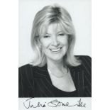 Julia Somerville signed 6x4 inch black and white photo. Good Condition. All autographs come with a