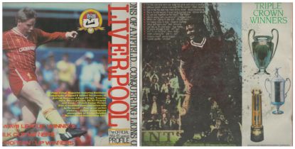Football Liverpool Official 1984-85 Season Profile on Large Vinyl with Case, includes 32 page