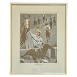 Willie Carson, OBE signed Colourised Photo Approx. 16x12 Inch Mounted in Silver Framed Approx.